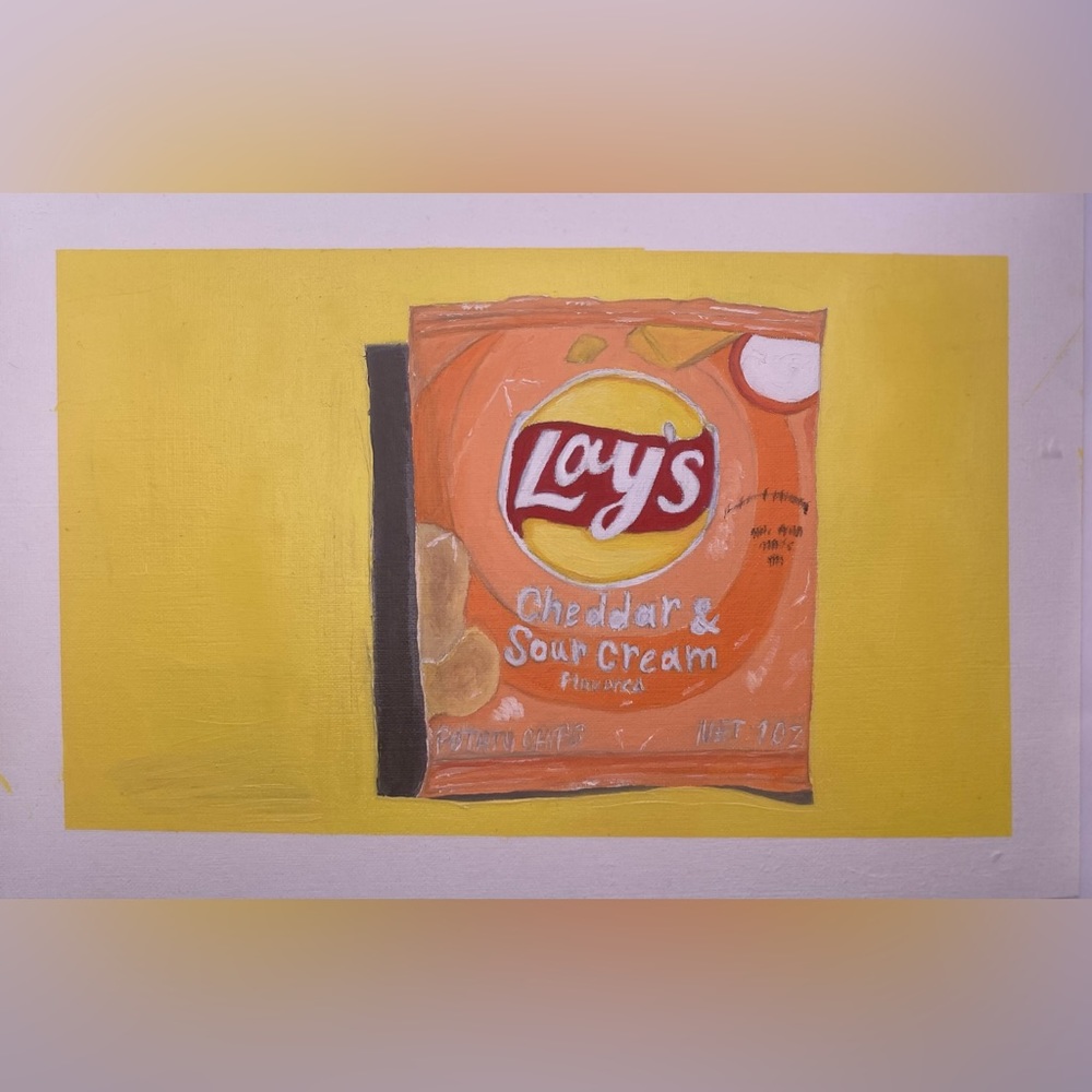 Potato chips oil painting